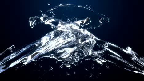 4K.-Collision-Of-Two-Water-Streams.-Slow-Motion.