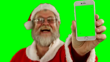 Santa-claus-showing-mobile-phone