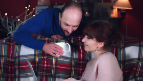 4k-Authentic-Shot-of-a-Couple-Looking-at-Computer-Together