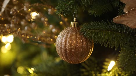 Closeup-of-ornament-on-Christmas-Tree