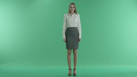 business-woman-is-happy-gesture-on-a-green-screen