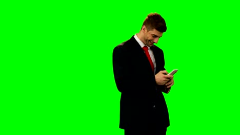 Businessman-using-mobile-phone