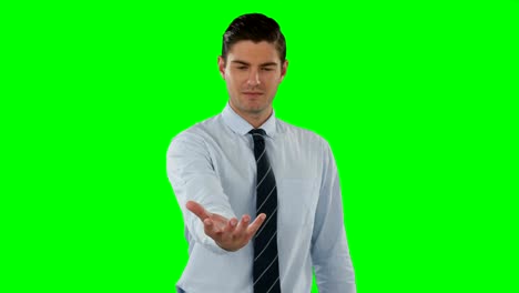 Young-businessman-gesturing