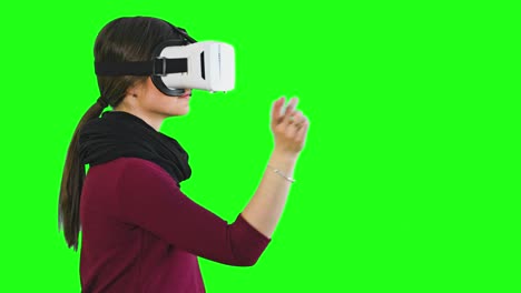 Woman-Turning-her-Head-with-a-VR-Headset-On