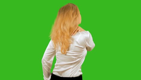 4k,-Girl-blonde-sore-shoulder.-Isolated-on-a-background.-Mockup-.-chromakey