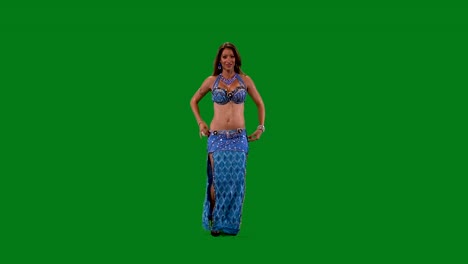 Tänzer.-Bauchtanz.-Belly-Dancer-tanzen.-Green-Screen.-Sexy-Kleid.-Ethnischen.-Arsch-Bewegung.