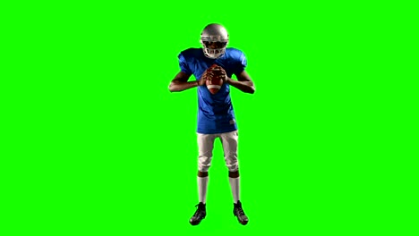 American-football-player-on-green-screen