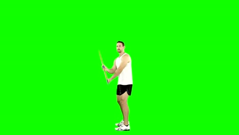 Athlete-man-practising-javelin-throwing