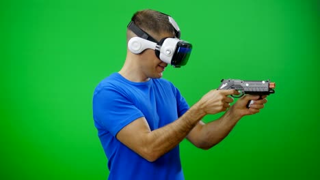 Virtual-Reality-Spiel.-Green-Screen.