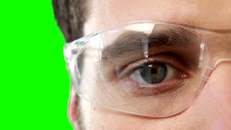 Close-up-of-man-with-protective-eyewear