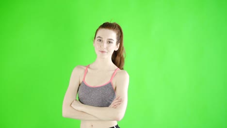 caucasian-woman-studio-greenscreen-isolated-sexy-skinny-20s-4k-sport-fit-slim