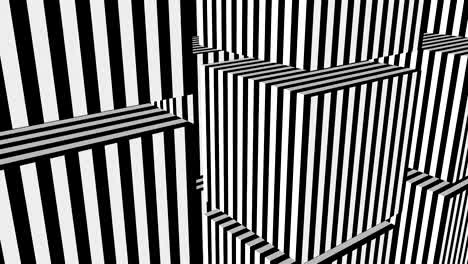 Black-and-white-stripes-formation-cubes