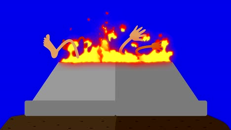 Burning-Alter-With-A-Human-Sacrifice-On-A-Blue-Screen