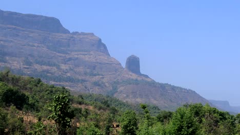 Sahyadri-barren-Indian-mountain-range-plates,-western-ghats