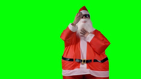 Santa-Claus-no-en-trucos-de-magia-con-adornos-de-Navidad.