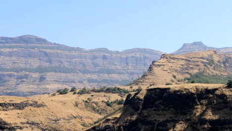 Sahyadri-barren-Indian-mountain-range-plates,-western-ghats