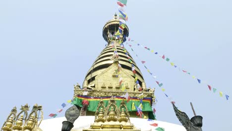 Alten-berühmten-Sawayambhunath-Affentempel-in-Kathmandu,-Nepal.