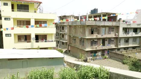 Gebäude-in-asiatischen-Stadt-Kathmandu,-Nepal.