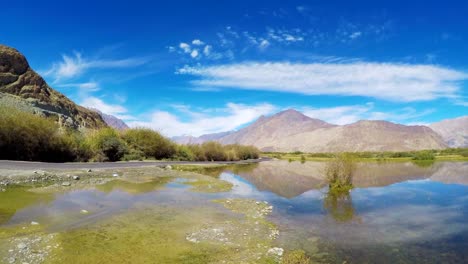 Time-Lapse-Shyok-Fluss-In-Nubra-Valley,-Leh-Ladakh---Indien