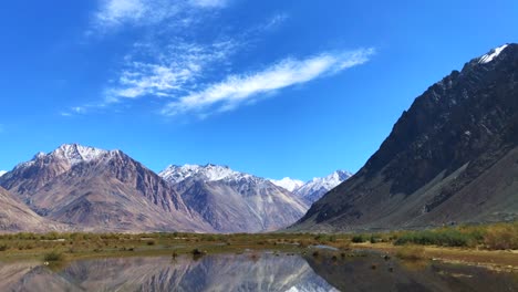 Río-de-Shyok-de-paisaje-en-el-valle-de-Nubra,-Leh-Ladakh---India