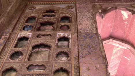 Architectural-Details-:--Interior-Wall-At-Agra-Fort,-India