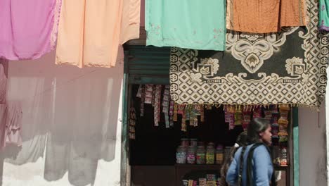 Clothes-and-sarong-hanging-to-dry.