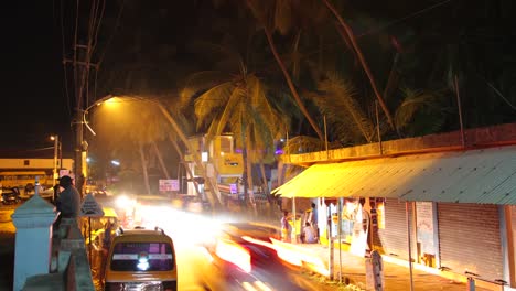 Agonda-calles-la-noche-Lapso-de-tiempo