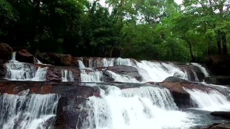 Close-Up-Of-Beautiful-Waterfall--4k