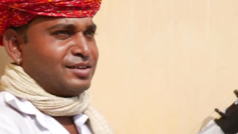 Musician-in-Jaipur,-India