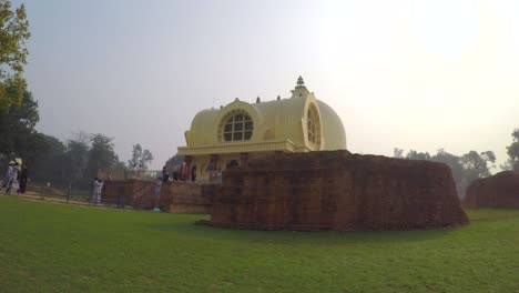 Parinirvana-Stupa,-Distrito-de-Kushinagar,-India