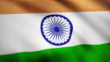 Realistic-cotton-flag-of-India-as-a-background.-India-flag-waving-in-the-wind.-Background-with-rough-textile-texture.-Animation-loop