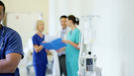 Portrait-of-ethnic-male-doctor-in-medical-center