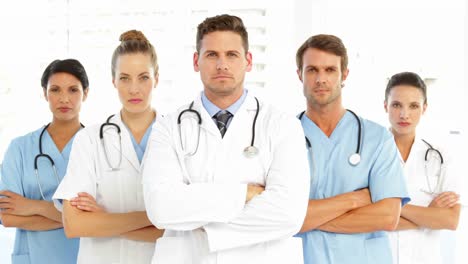 Serious-medical-team-with-arms-crossed