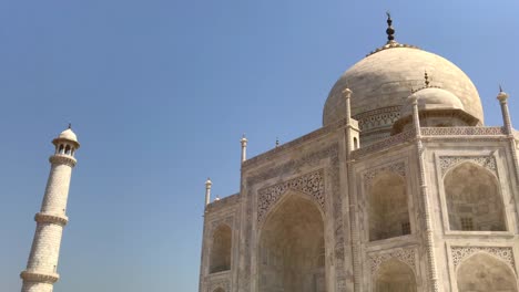 Detalles-arquitectónicos-en-el-Taj-Mahal,-India