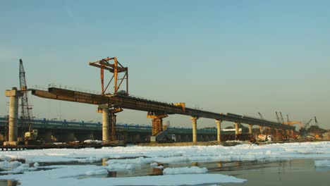 Time-Lapse-shot-of-a-bridge-under-construction