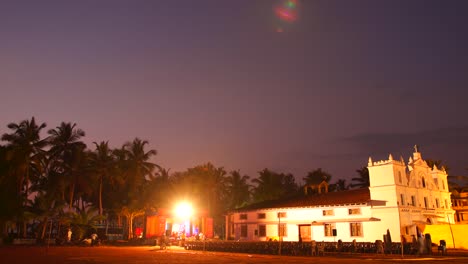 Agonda-St-Annes-Kirche-Sonnenuntergang-Timelapse