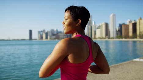 Ethnic-female-resting-after-health-and-leisure-training