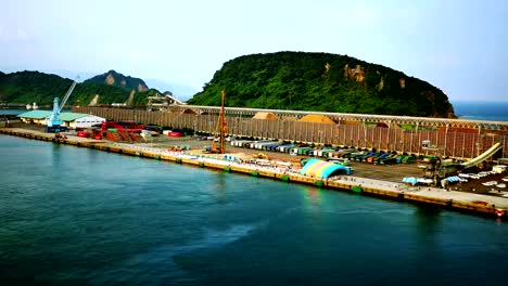 shot-of-cruise-ship-arriving-at--Japan-aburatsu-port-of-miyazaki-prefecture