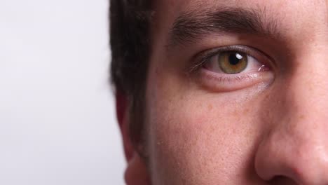 Extreme-closeup-of-man's-face-and-eye