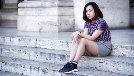 Sad-Pensive-chinese-woman-portrait:-asian-depressed-woman