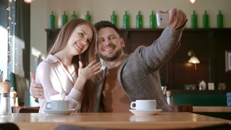 Engaged-Woman-Posing-for-Selfie-with-Boyfriend