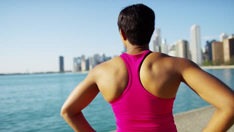 Portrait-of-Ethnic-female-resting-after-health-workout