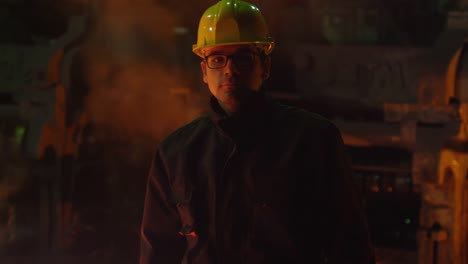 Portrait-of-Heavy-Industry-Technician-in-Hard-Hat-in-Foundry.-Industrial-Environment.