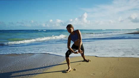 Frau-üben-Yoga-