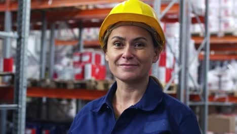 Female-Warehouse-Worker-Smiling