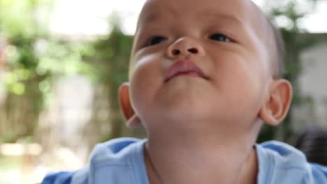 Slow-motion-Close-up-of-crying-baby-boy