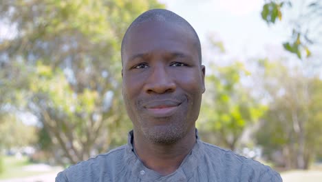 Handsome-cheerful-African-American-man-looking-at-camera