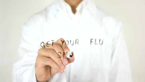 Bekommen-Sie-Ihre-Grippeschutzimpfung,-geschrieben-am-Glas
