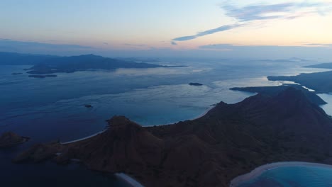 Beautiful-aerial-scenery-footage-of-Padar-Island-with-savanna-hills