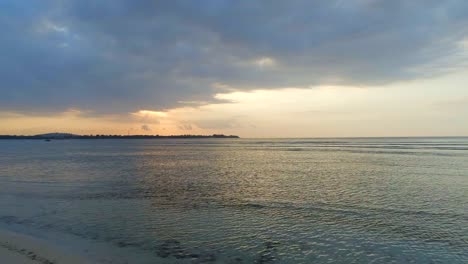 Beaches-and-Calm-Waters-in-a-Tropical-Island-Setting-at-Sunset